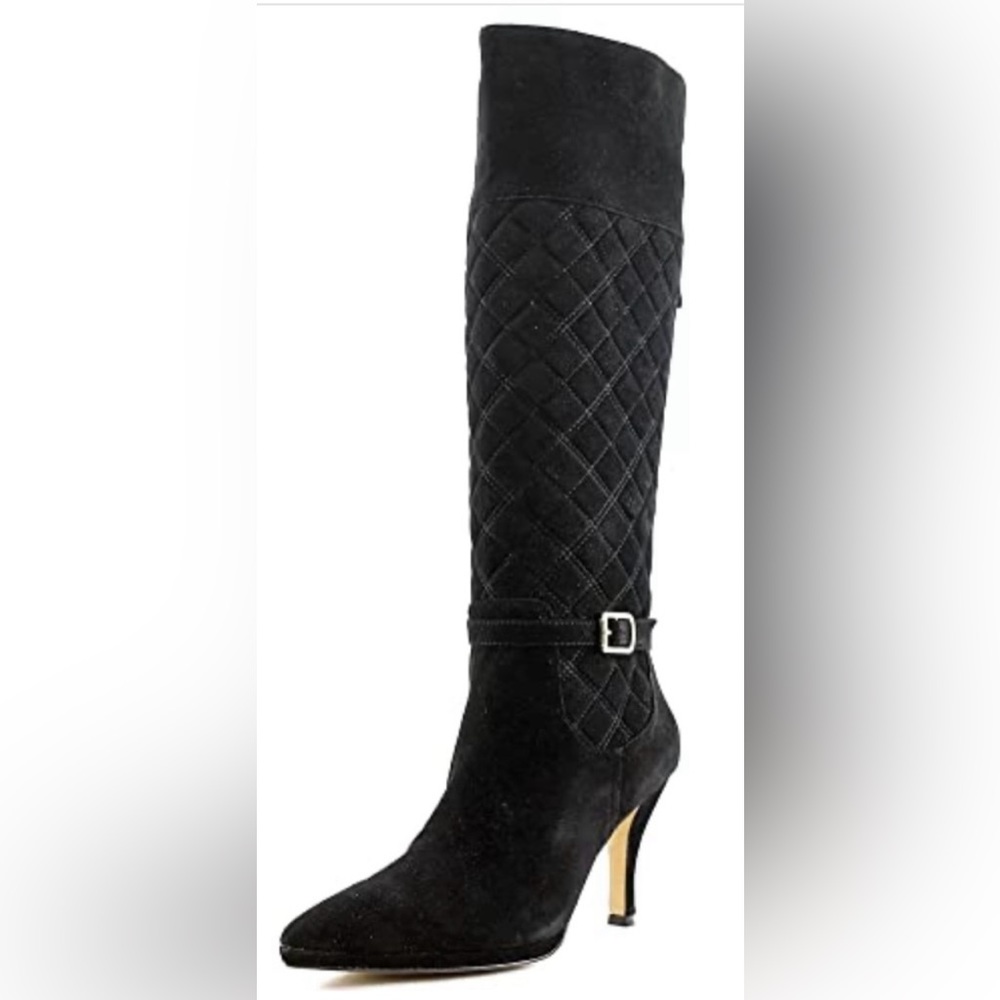 ADRIENNE VITTADINI Jabine Black Suede Boots! Size 6.5